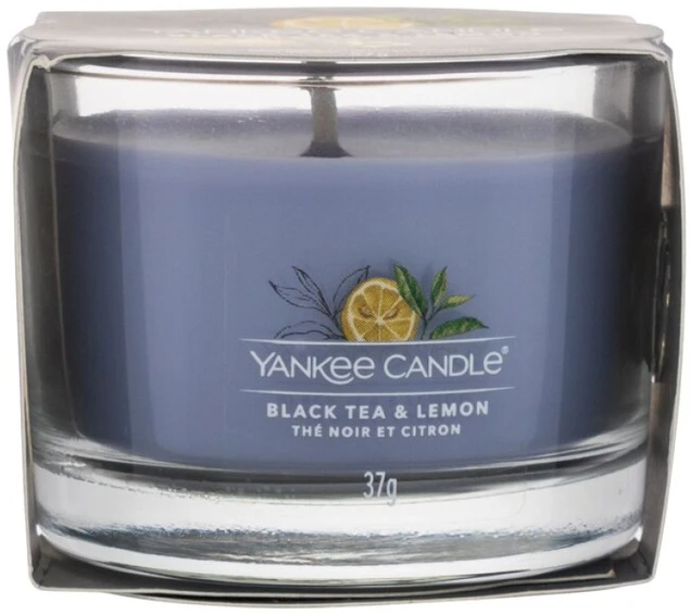 Yankee Candle Juodas Tea & Lemon Scented Candle kvepianti žvakė, 37 g