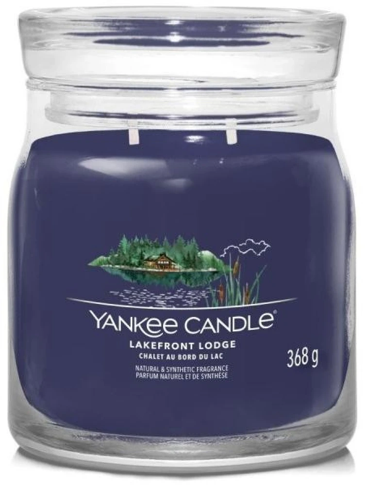 Yankee Candle Aromatinė žvakė Signature glass medium Lakefront Lodge 368 g