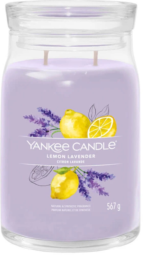 Yankee Candle Aromatinė žvakė Signature glass large Lemon Lavender 567 g