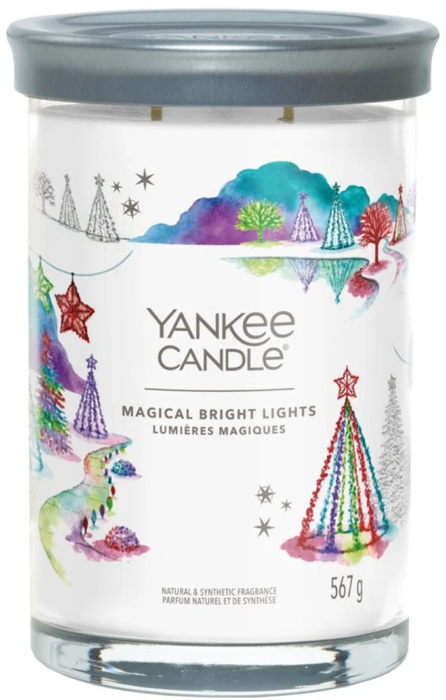 Yankee Candle aromatinė žvakė Signature stiklinė didelė Magical Bright Lights 567 g