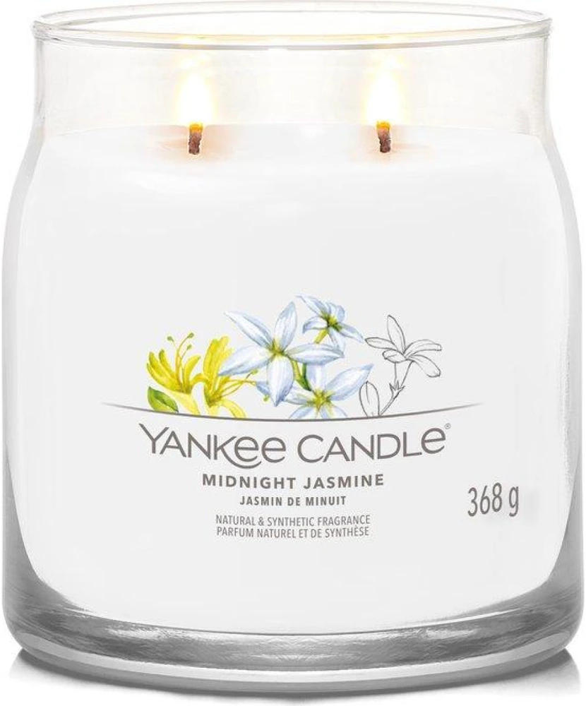 Yankee Candle Aromatinė žvakė Signature glass medium Midnight Jasmine 368 g