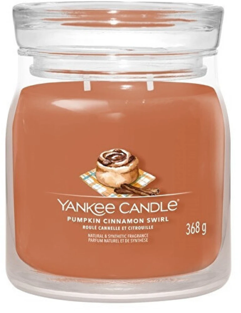 Yankee Candle Pumpkin Cinnamon Swirl kvepianti žvakė, 368 g