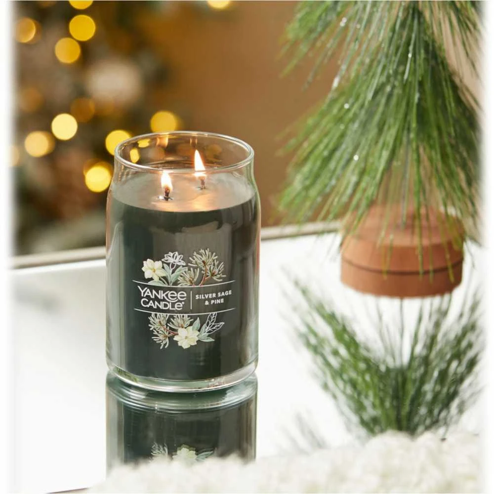 Yankee Candle Sidabrinis Sage & Pine Large Jar 567g