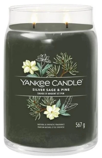 Yankee Candle Sidabrinis Sage & Pine Large Jar 567g