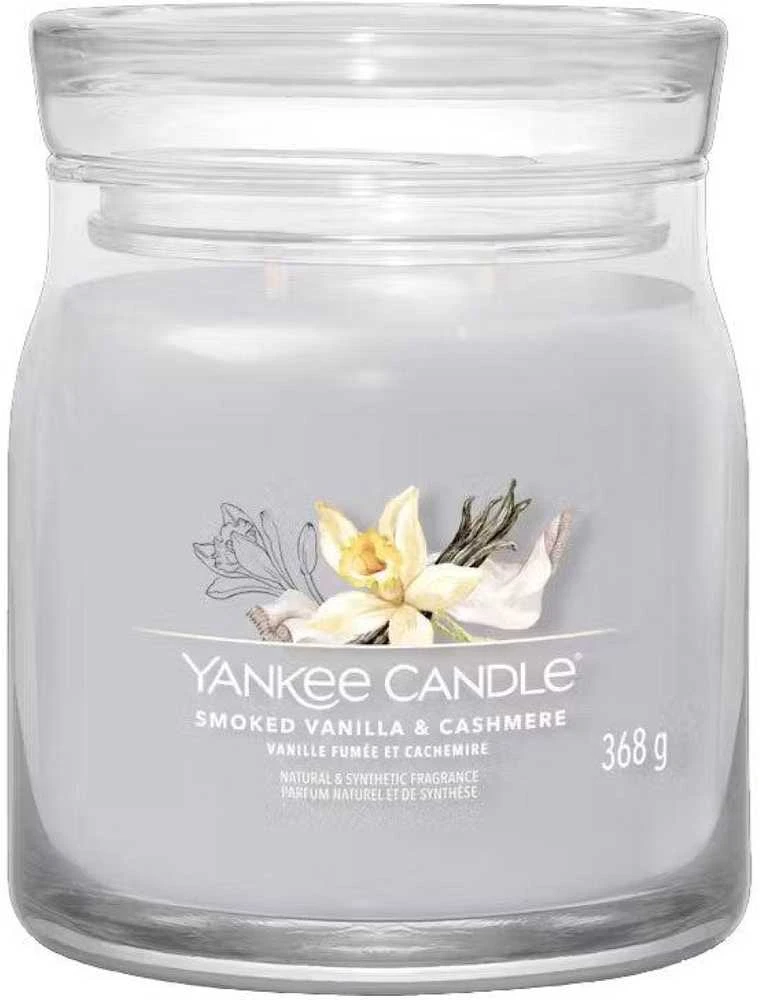 Yankee Candle Yankee žvakė Aromatinė žvakė Signatūrinio stiklo vidutinė rūkyta vanilė - kašmyras 368 g
