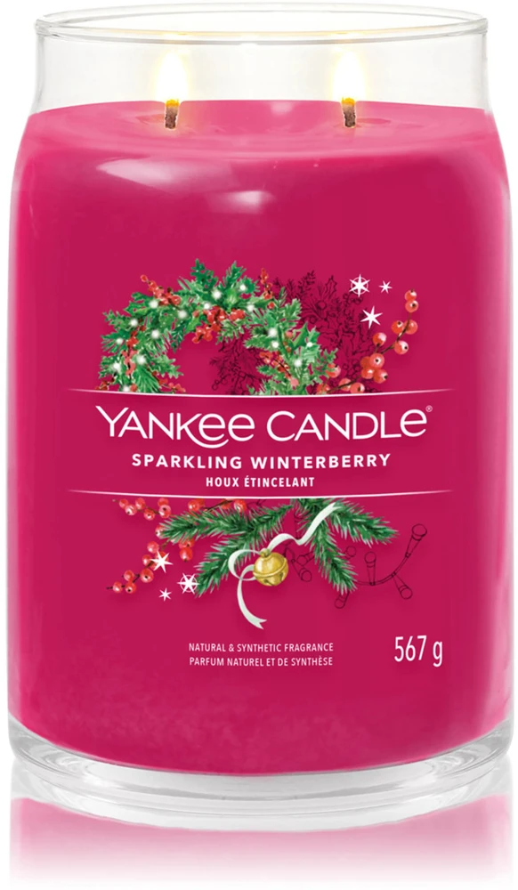 Yankee Candle Sparkling Winterberry kvepianti žvakė, 567 g