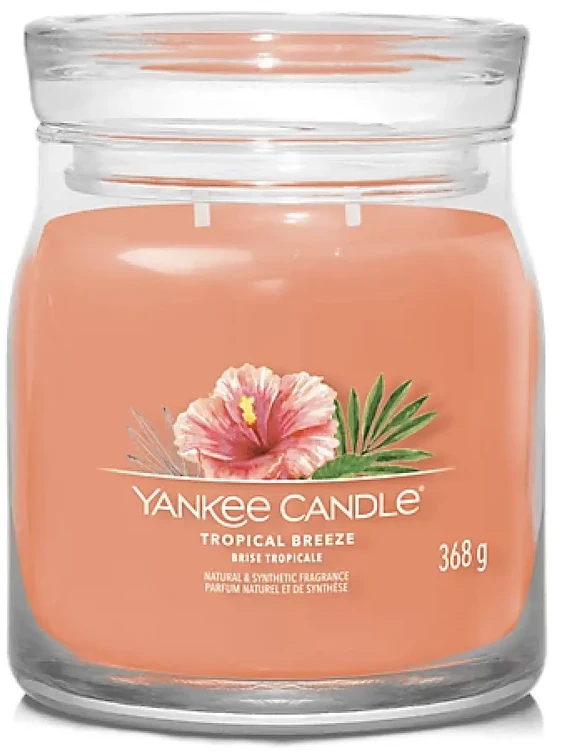 Yankee Candle Aromatinė žvakė Signature glass medium Tropica l Breeze 368 g