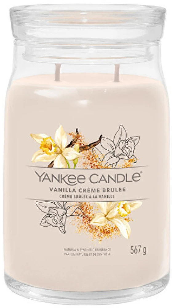 Yankee Candle Aromatinė žvakė "Signature" didelė stiklinė Vanilla Creme Brulée 567 g
