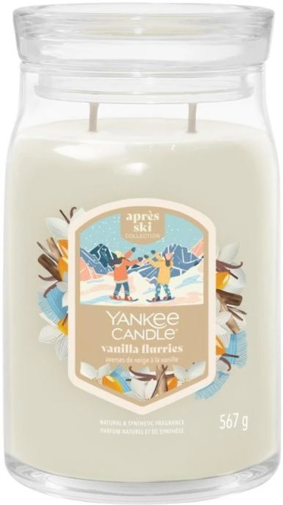 „Yankee Candle“ žvakė „Signature Vanilla Flurries“, didelė, 567 g