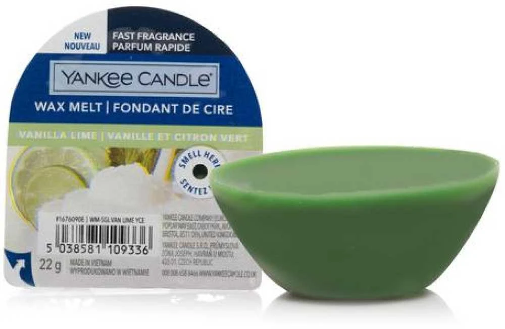 Yankee Candle Wax Melt Vanilla Lime kvapusis vaškas, 22 g