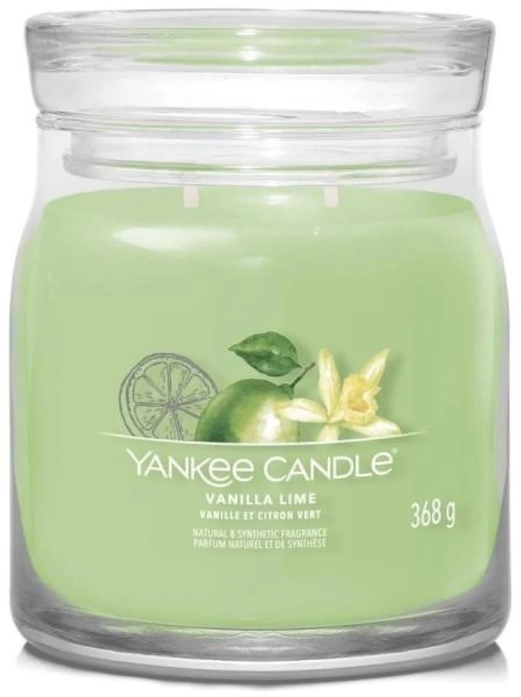 Yankee Candle Aromatinė žvakė Signature glass medium Vanilla Lime 368 g