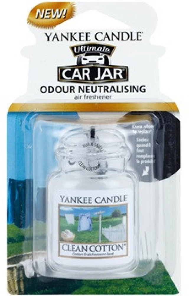 Yankee Candle Clean Cotton Car Jar Ultimate oro gaiviklis automobiliui, 24 g
