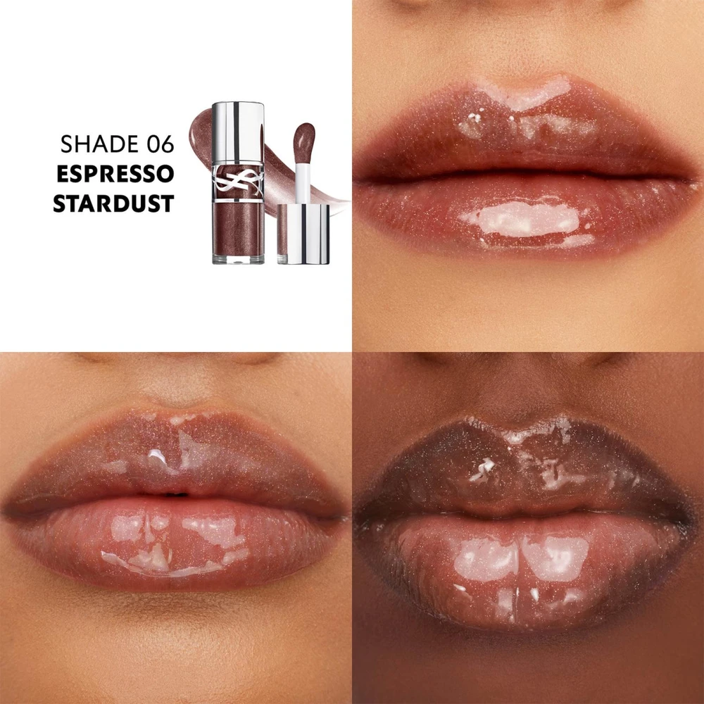 Yves Saint Laurent Loveshine Plumping Lip Oil Gloss lūpų blizgesys, 6 ml | Spalva: 6 Espresso Stardust