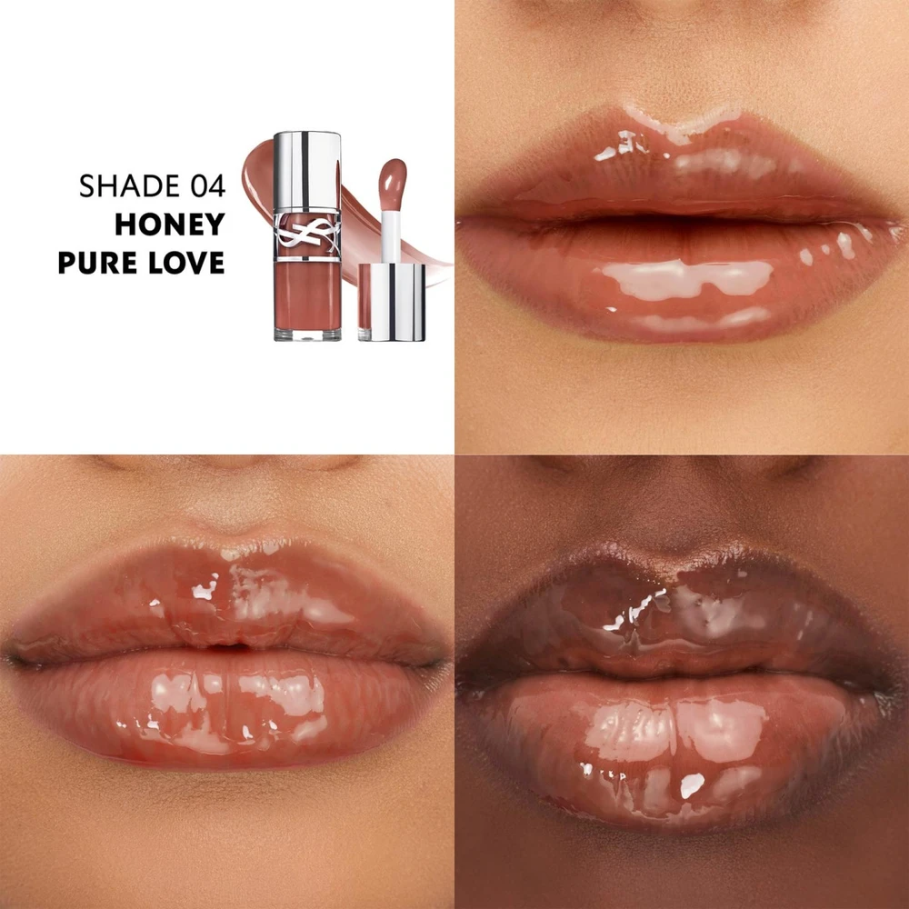 Yves Saint Laurent Loveshine Plumping Lip Oil Gloss lūpų blizgesys, 6 ml | Spalva: 4 Honey Pure Love