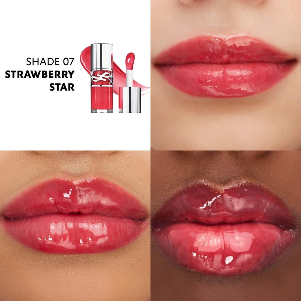 Yves Saint Laurent Loveshine Plumping Lip Oil Gloss lūpų blizgesys, 6 ml | Spalva: 7 Strawberry Star