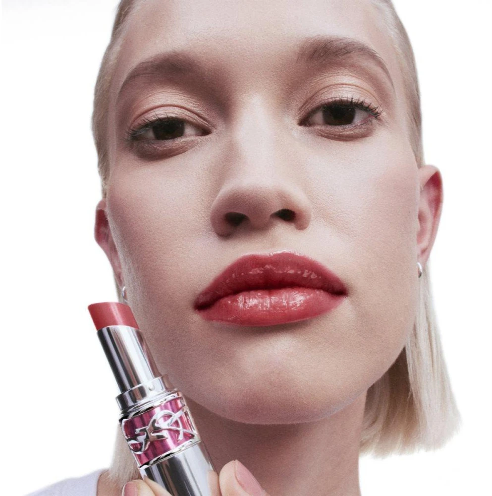 Yves Saint Laurent Candy Glaze Lip Gloss Stick Lūpų balzamas ir blizgis viename, 3.2 g | spalva: 5 Pink Satisfaction