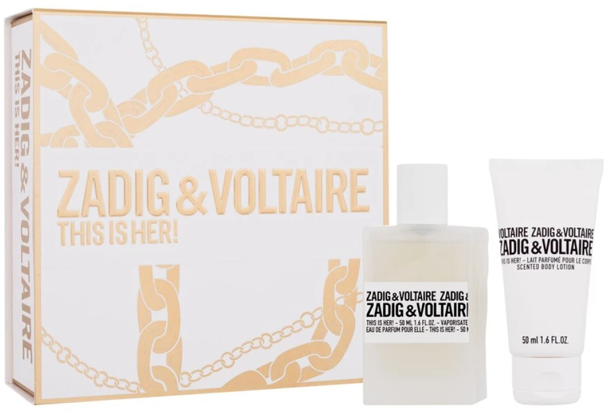Zadig & Voltaire This Is Her! rinkinys moterims (kvepalai EDP, 50 ml + kūno losjonas, 50 ml)