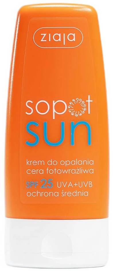 Ziaja Sopot Sun SPF 25 Apsauginis kremas nuo saulės šviesiai jautriai veido ir kūno odai, 60 ml
