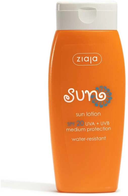 Ziaja Sun Protector Solar SPF 20 Vandeniui atsparus veido ir kūno losjonas, 150 ml