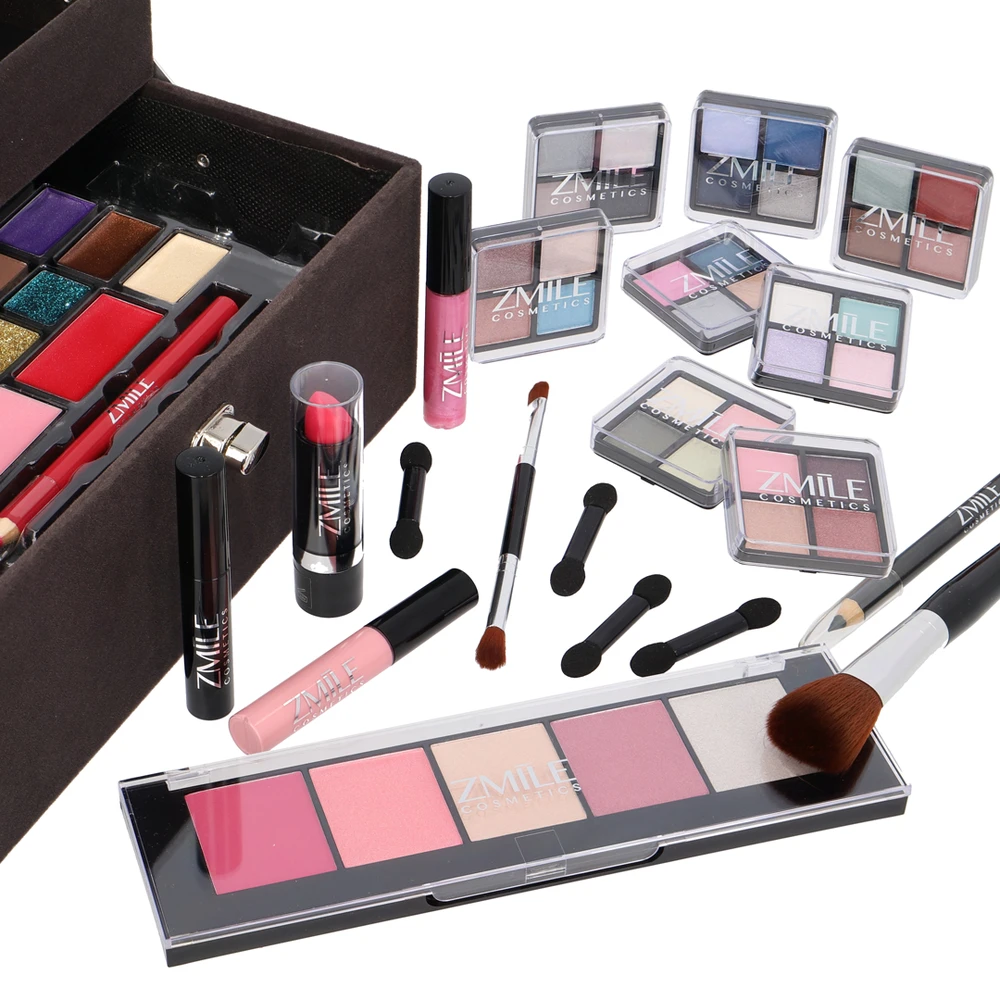 ZMILE COSMETICS Beauty Case Velvety (Dark Pilkas) Limited Edition dekoratyvinės kosmetikos rinkinys