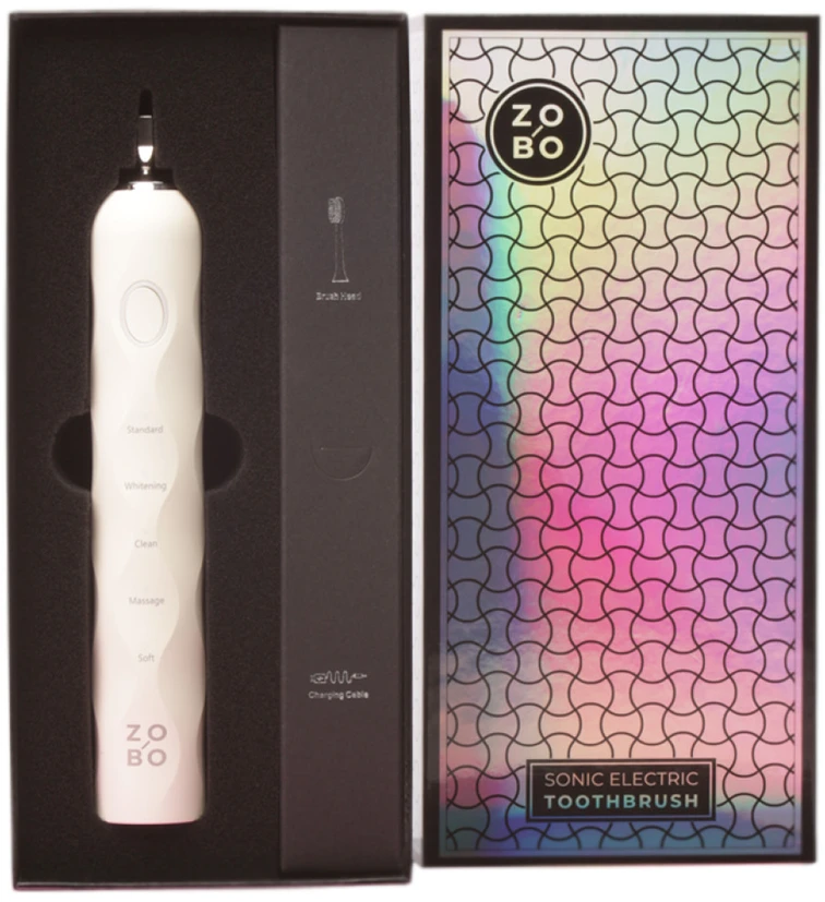 ZoBo Sonic elektrinis dantų šepetėlis DT1013, baltas