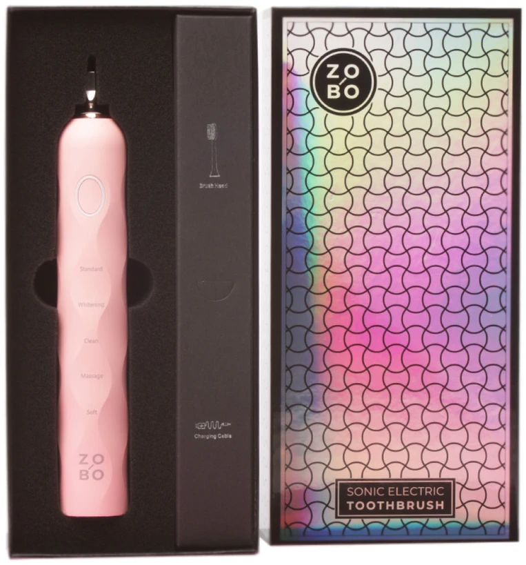 ZoBo Sonic elektrinis dantų šepetėlis DT1013, rožinis