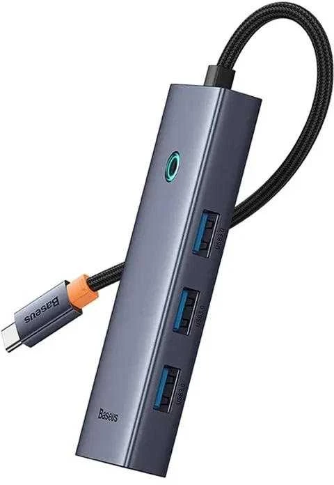 4in1 Hub Baseus UltraJoy USB-C iki USB 3.0 (pilka erdvė)
