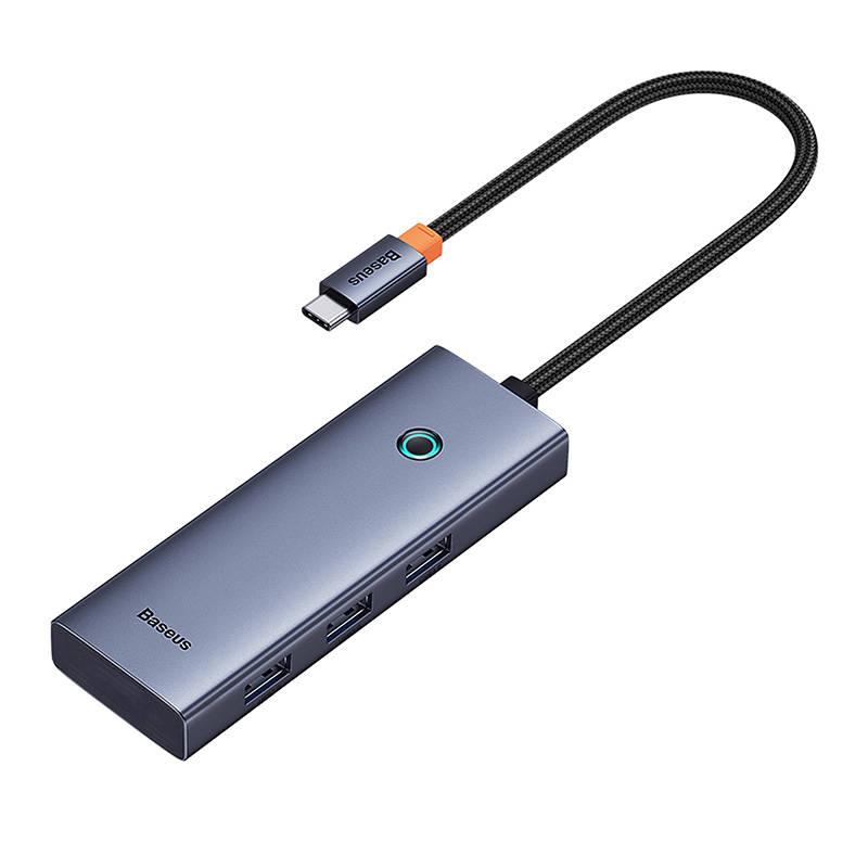 5-in-1 Hub Baseus UltraJoy serijos USB-C iki HDMI4K@30Hz+3xUSB 3.0+1xPD (pilka)
