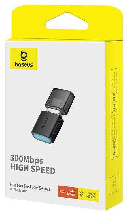 Adapteris WiFi Baseus FastJoy 300Mbps Juodas