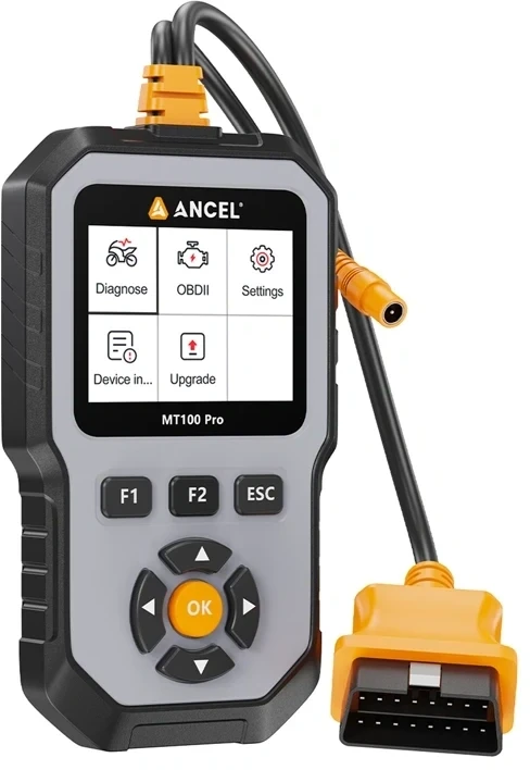 Motociklų Diagnostikos Skaitytuvas - ANCEL MT100 PRO, Skirtas Hero Honda Kymco Suzuki Sym Yamaha, ABS OBDII USB, 8–18 V DC