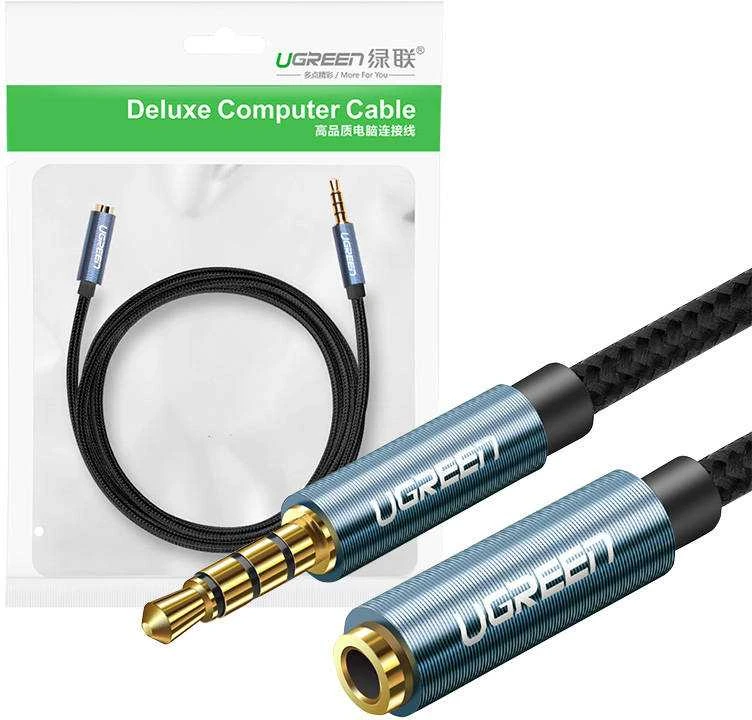 UGREEN AV118 garso AUX kabelio prailginimas 3.5mm 2m - Mėlynas