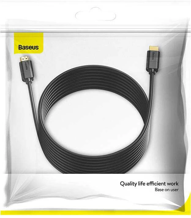 Kabelis HDMI-HDMI kištukai 8m (HDMI 2.0) juodas 4K 30Hz, BASEUS