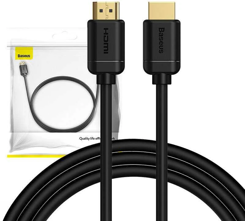 Kabelis HDMI-HDMI kištukai 2.0m (HDMI 2.0) juodas 4K 60Hz, BASEUS
