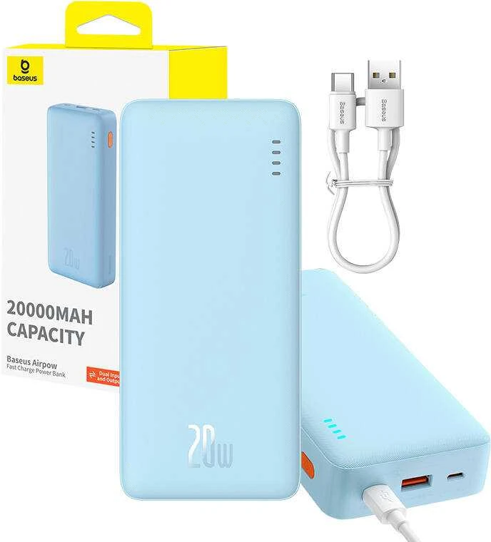Baseus Airpow 20000mAh 20W maitinimo blokas (mėlynas)