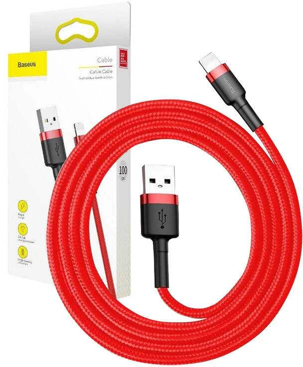 Baseus Cafule kabelis USB - Lightning 2A 3m - Raudonas