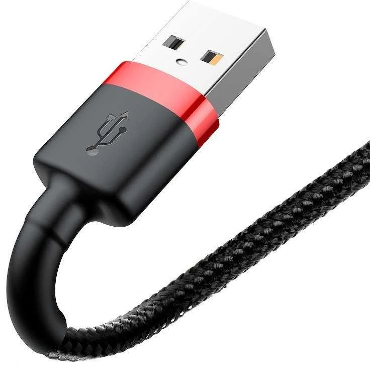 Baseus Cafule kabelis USB Lightning 2A 3m - Juodas / Raudonas