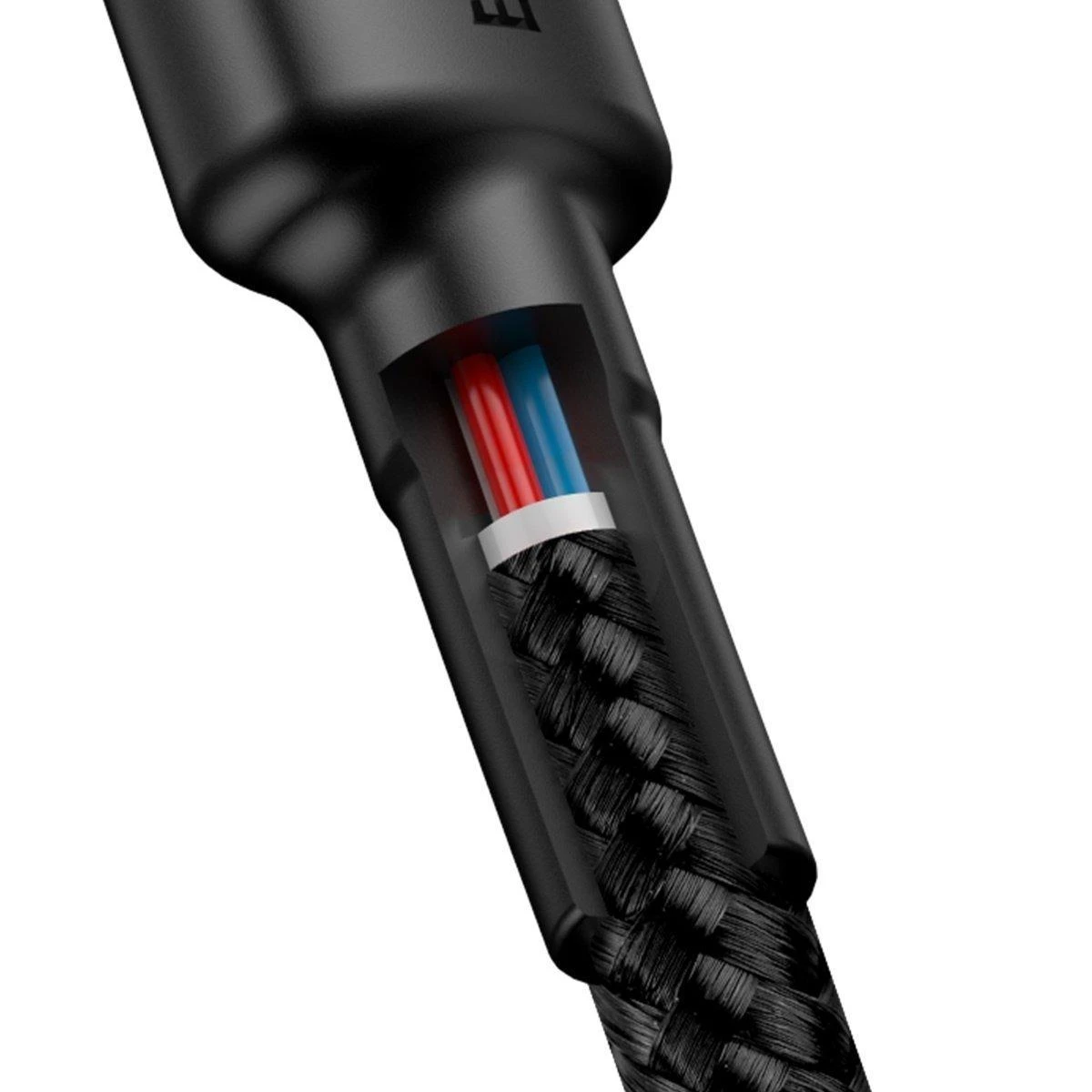 Baseus Cafule kabelis USB-C PD 2.0 QC 3.0 60W 2m - Pilka / Juoda