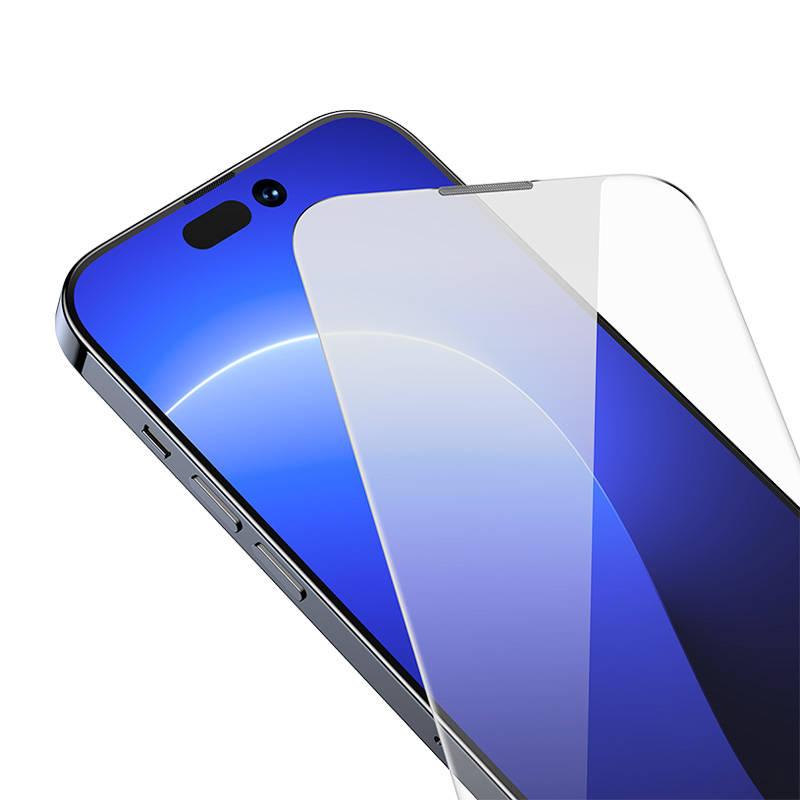 Baseus Crystal grūdintas stiklas, atsparus dulkėms 0.3 mm, skirtas iPhone 14 Pro (1 vnt)