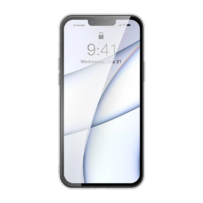 Baseus Crystal serijos dėklas, skirtas iPhone 14 Plus + grūdintas stiklas