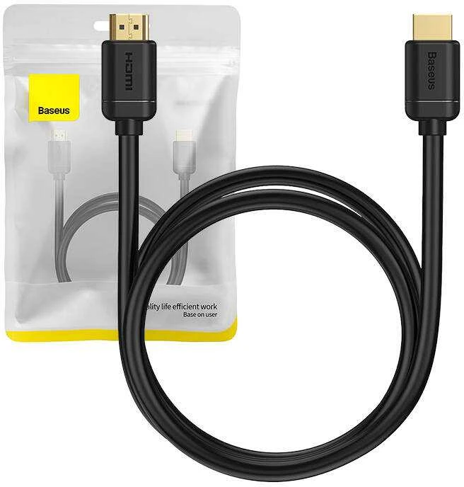 Baseus High Definition Series HDMI 2.0 kabelis 4K 60Hz 0.75m – juodas