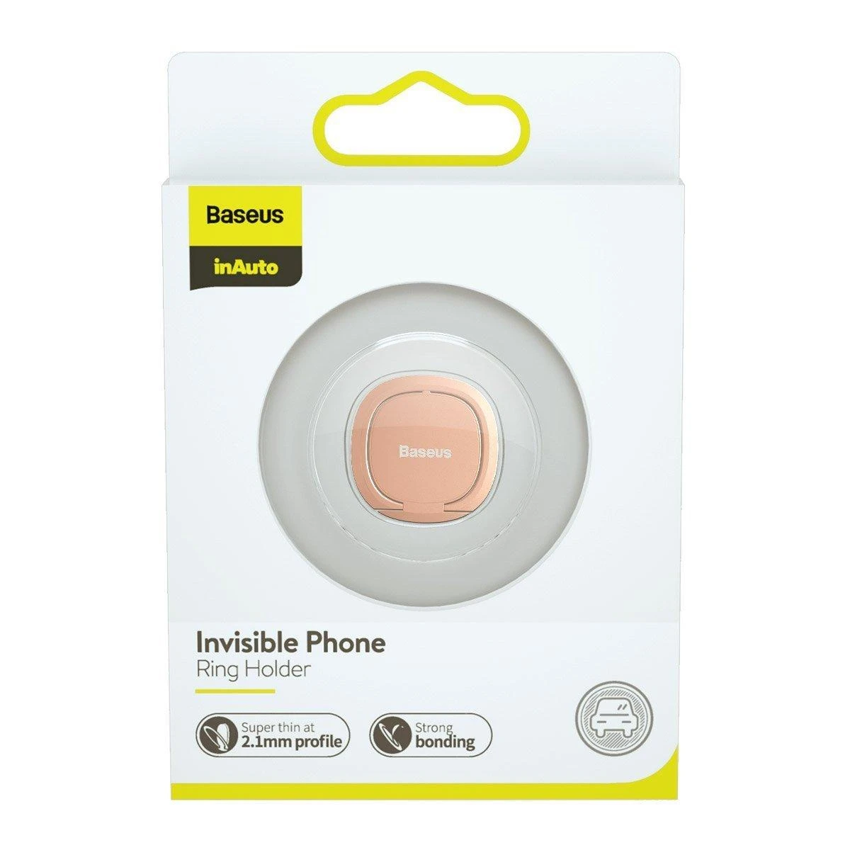 Baseus Invisible Ring telefono laikiklis / žiedas - Rožinis auksas
