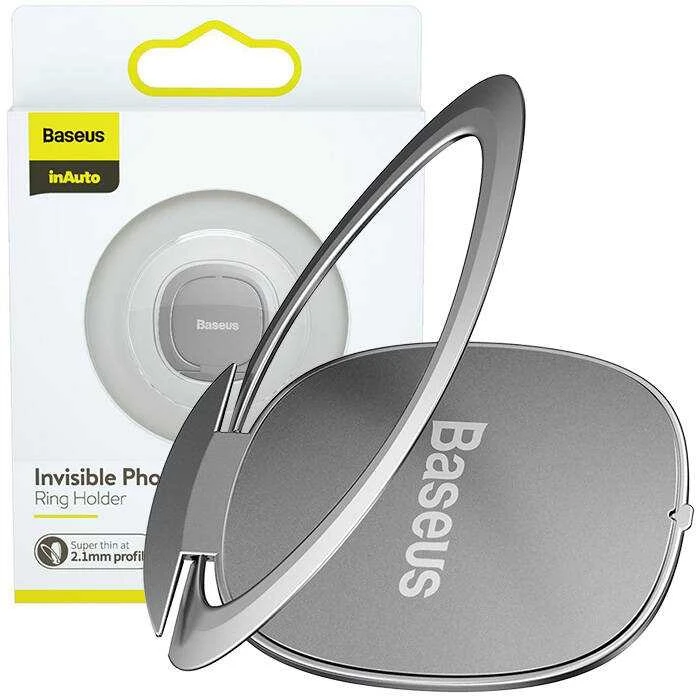 Baseus Invisible Ring telefono laikiklis / žiedas - Sidabrinis