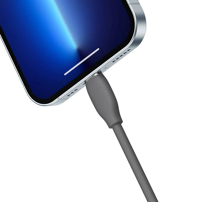 Baseus Jelly kabelis USB į Lightning, 2,4A, 1,2m juodos spalvos