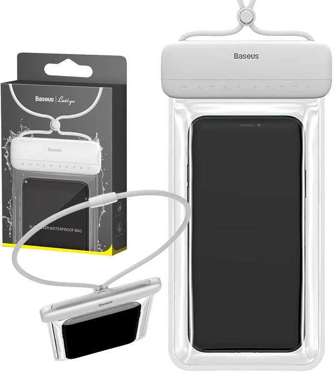 Baseus Universalus vandeniui nepralaidus IPX8 dėklas telefonams iki 7.2"