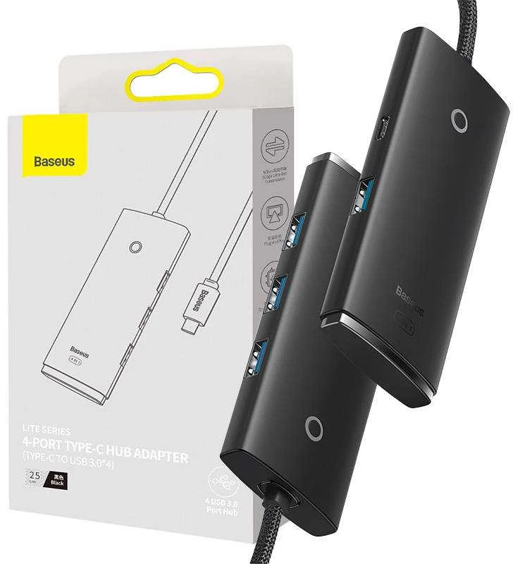 Baseus USB-C šakotuvas su pakuote