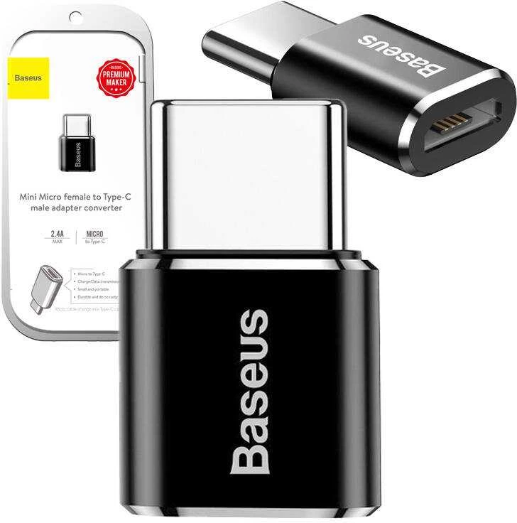 Adapteris Baseus USB C kištukas, micro USB B lizdas, OTG funkcija