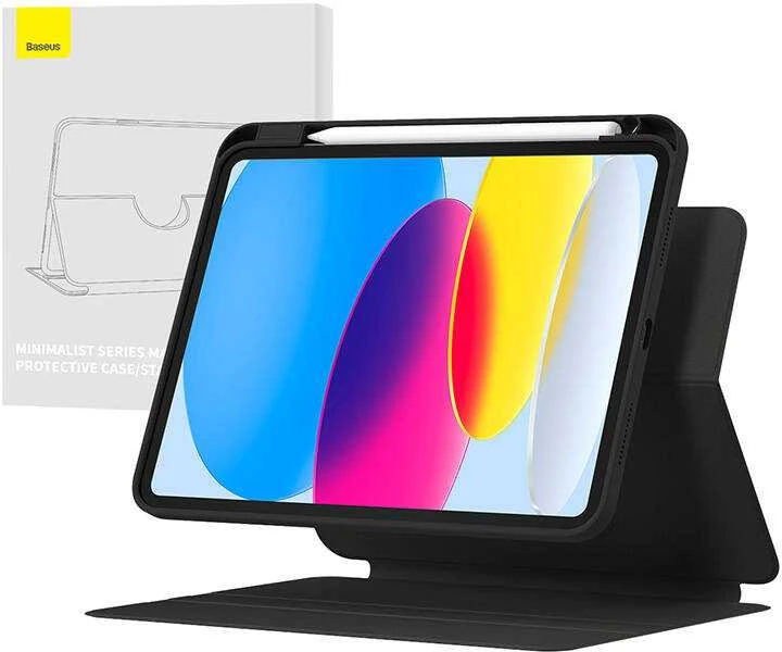 Baseus Minimalist serijos IPad 10 10, 9 magnetinis apsauginis dėklas (juodas)