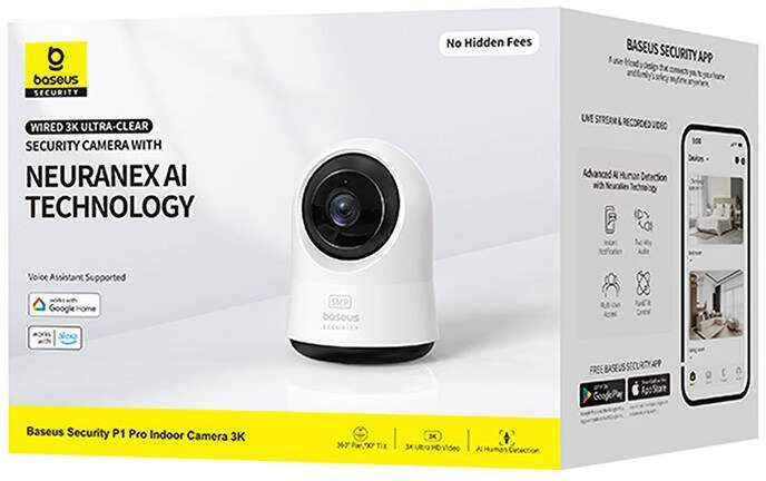 Baseus P1 Pro 3K vidaus kamera (balta)