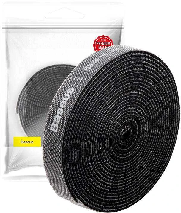 Baseus Rainbow Circle Velcro dirželiai 3m Juodas