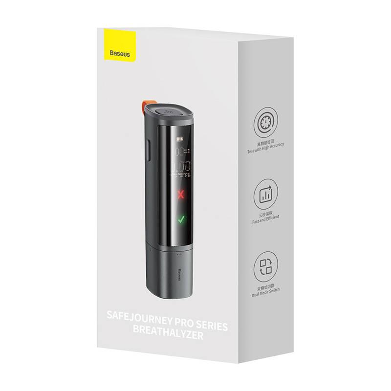 Baseus SafeJourney Pro elektroninis alkotesteris bekontaktis (pilkas)